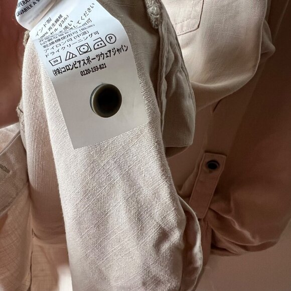 Prana pink button up‎ shirt women’s medium - Picture 6 of 9